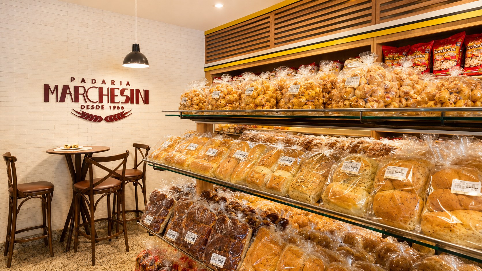 Pães e produtos de padaria da Padaria Marchesini